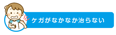 ケガがなかなか治らない